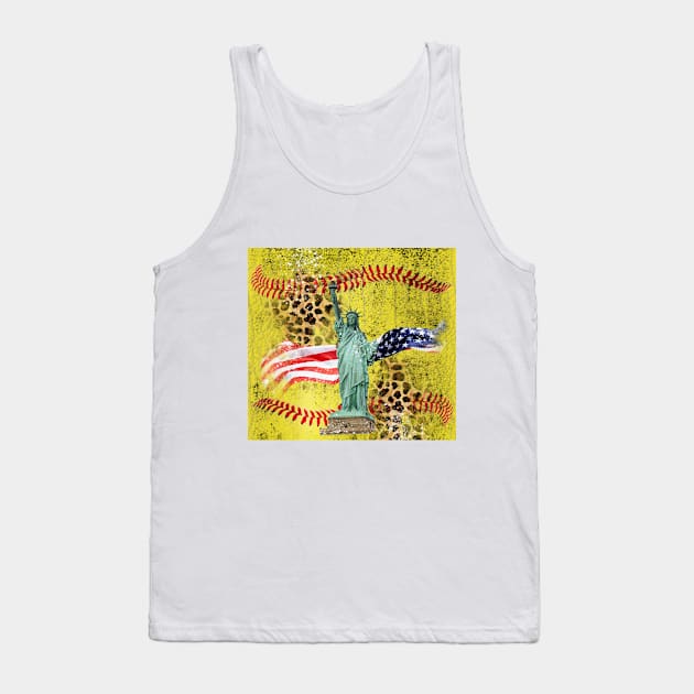 Softball cheetah America love Tank Top by 2SUNS